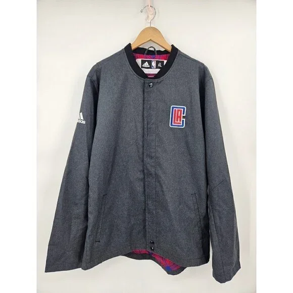 New Adidas LA Clippers Faster Warmup Jacket Mens XL Snap Up Basketball